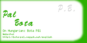 pal bota business card